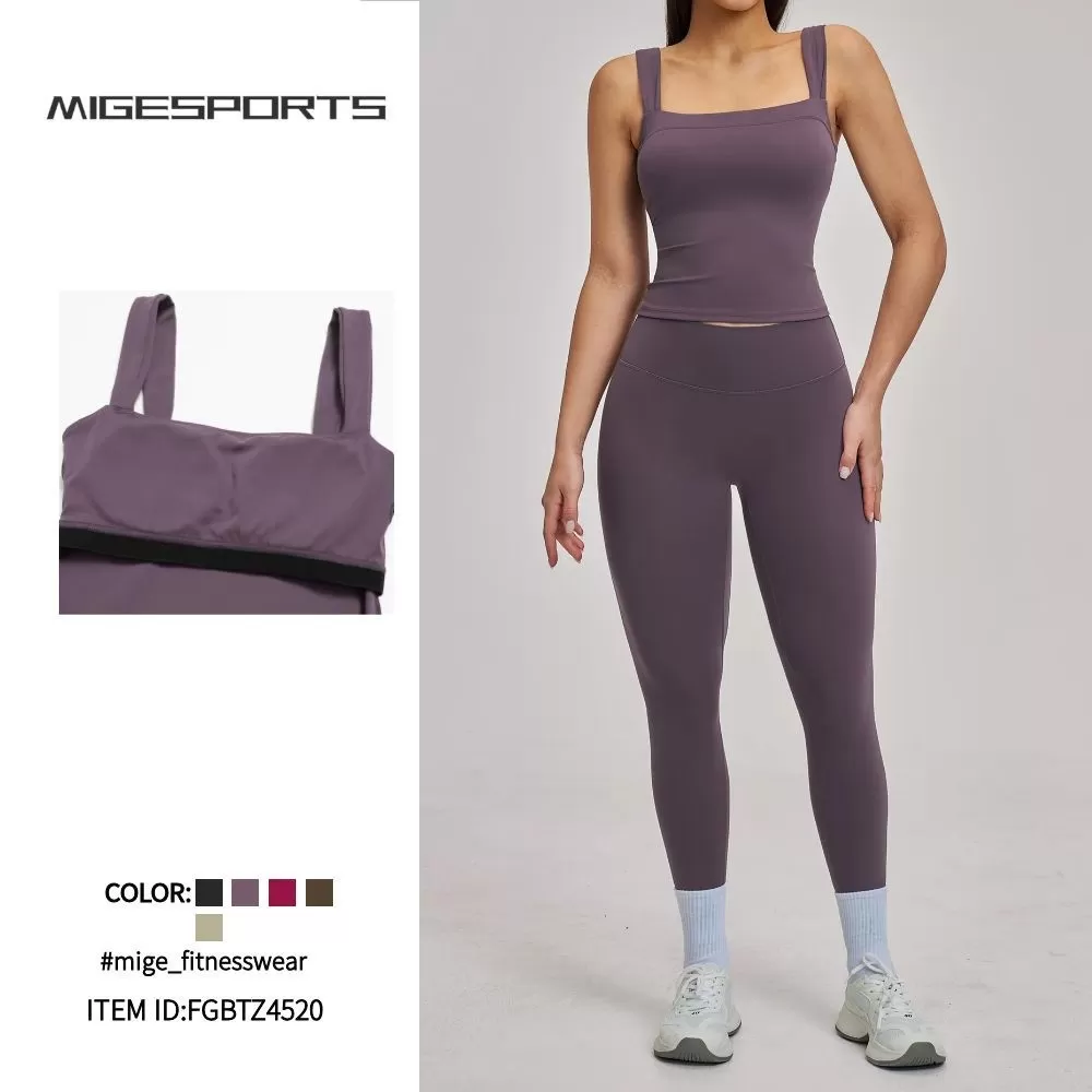 Conjuntos de ropa deportiva para mujer, ropa de fitness y gimnasio, leggings de alta elasticidad, conjuntos de yoga FGBTZ4520