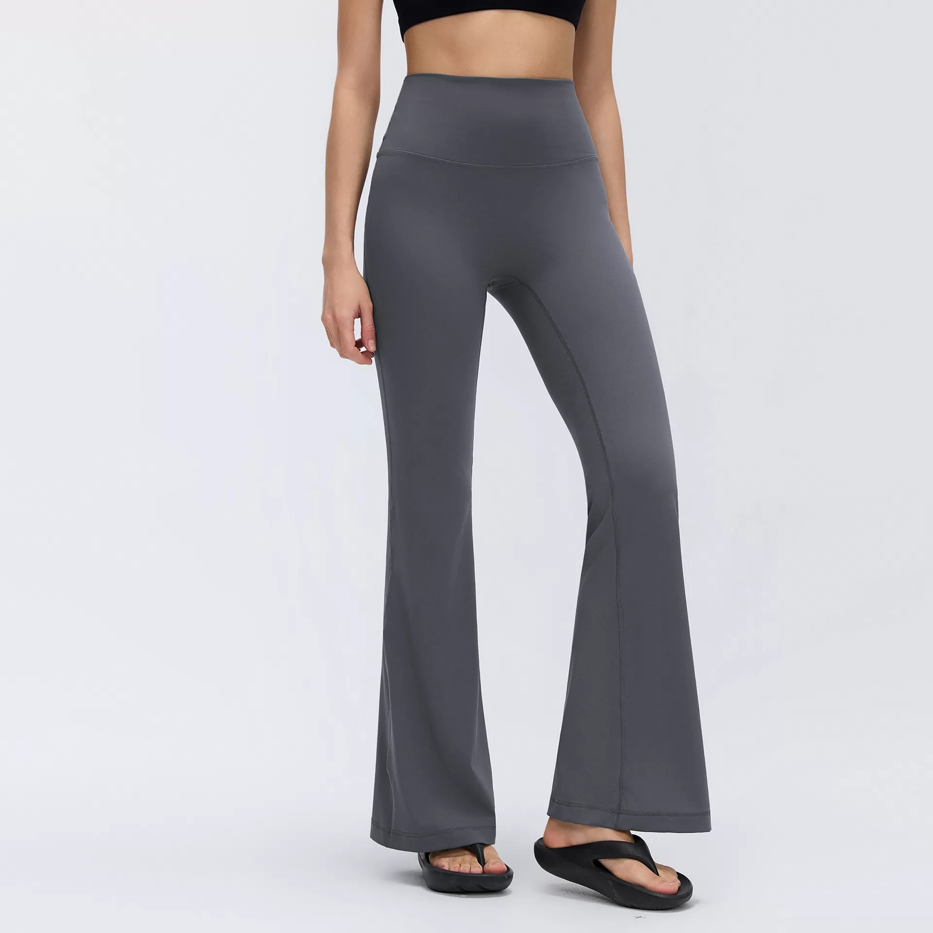 Nuevos pantalones de yoga acampanados para mujer, pantalones de yoga de cintura alta para fitness, pantalones de yoga ajustados de uso casual FGBD26017