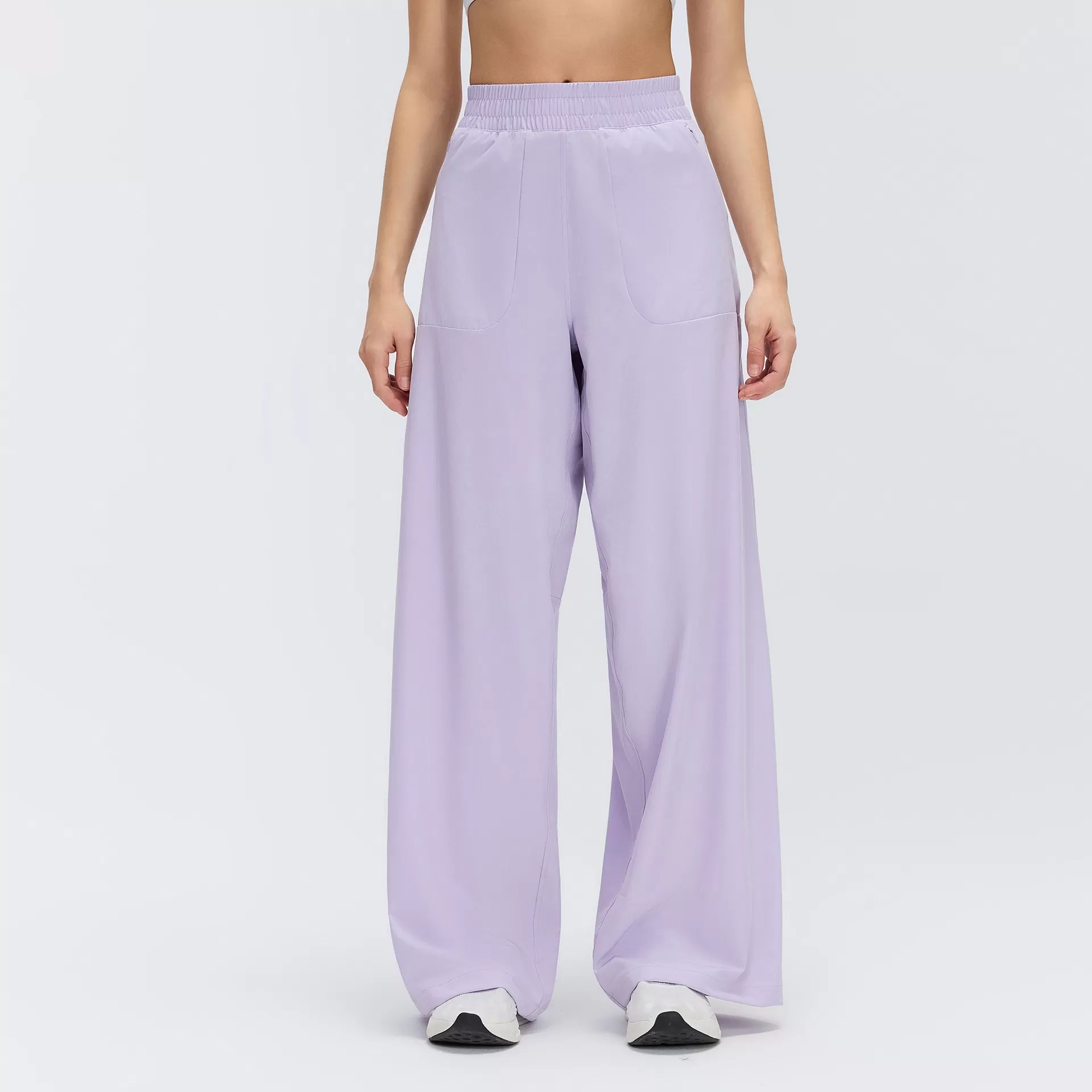 Pantalones de mujer de pierna recta con cordón ajustable oculto y bolsillo, ideales para yoga, deporte y gimnasio (FGBD26014).