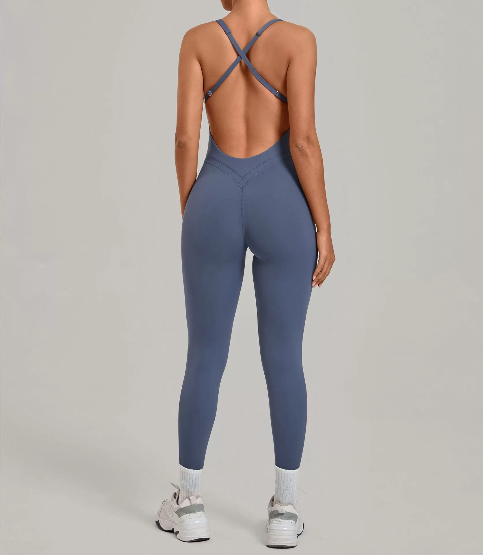 Mono deportivo de una pieza de secado rápido para mujer, ideal para gimnasio, yoga, fitness, sin mangas y con la espalda descubierta (FGB12150).