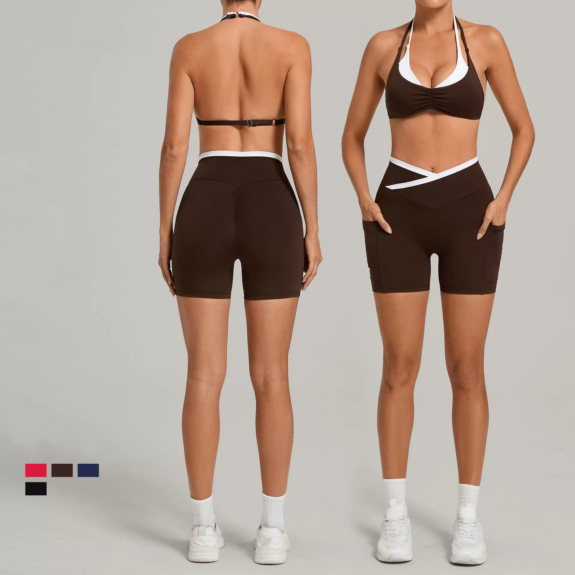 Conjunto de yoga para mujer transpirable Conjunto de yoga para mujer hecho a medida Conjunto de yoga para mujer FGB40602+12197