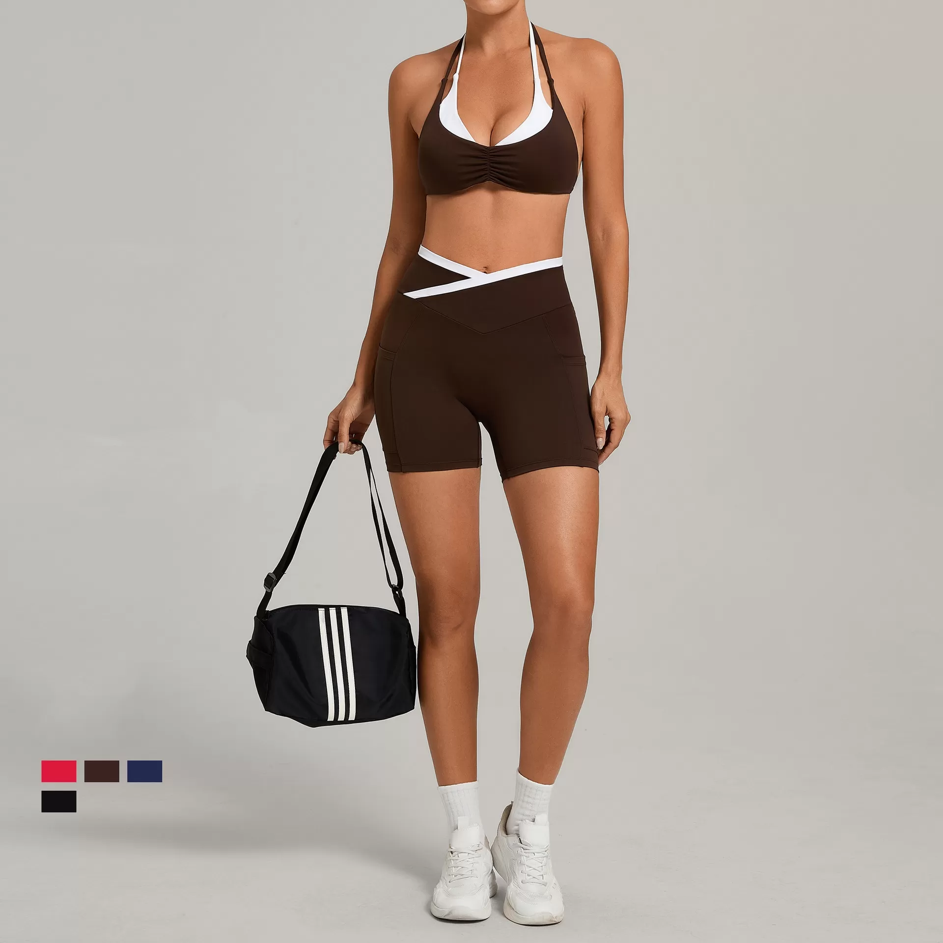 Conjunto de yoga para mujer transpirable Conjunto de yoga para mujer hecho a medida Conjunto de yoga para mujer FGB40602+12197