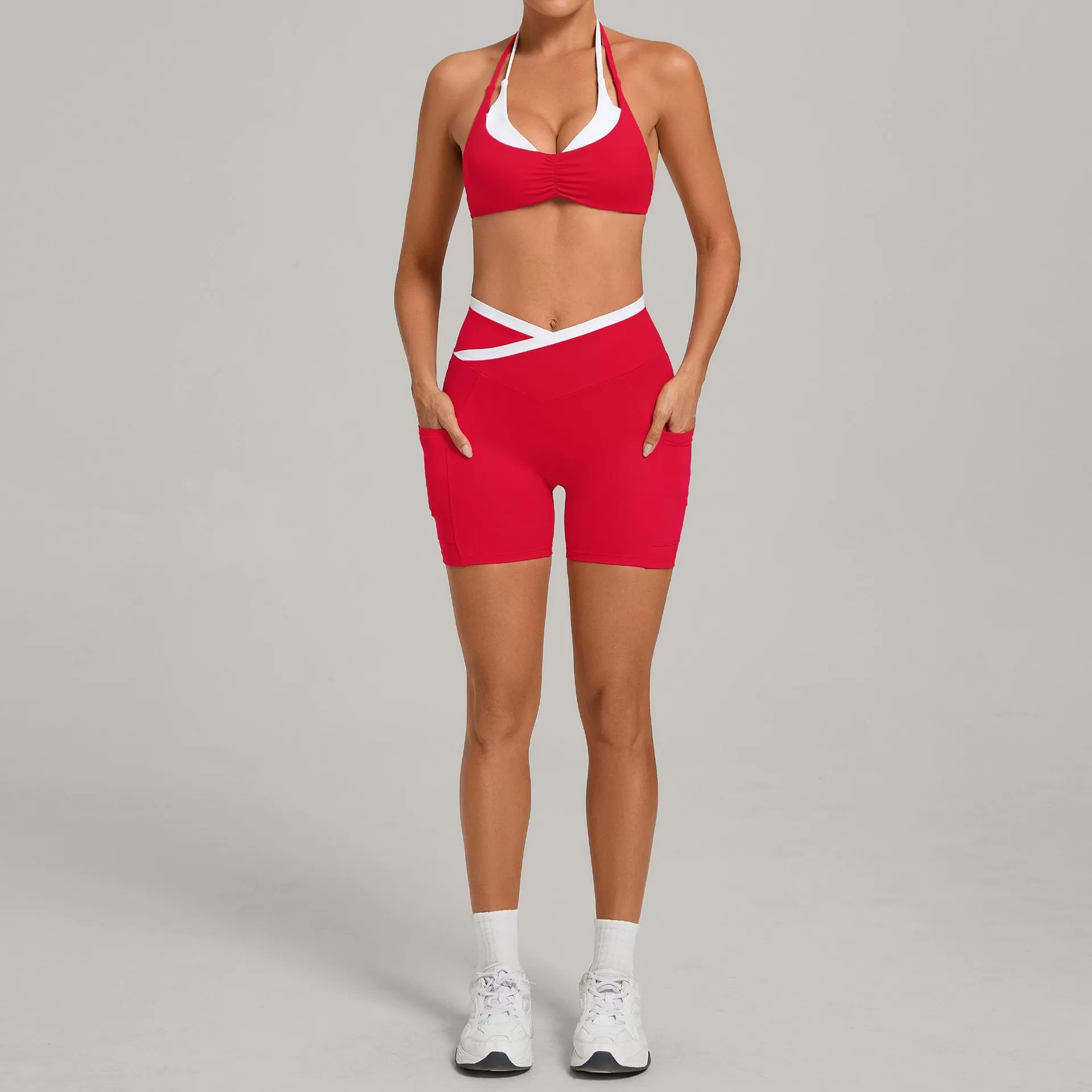 Conjunto de yoga para mujer transpirable Conjunto de yoga para mujer hecho a medida Conjunto de yoga para mujer FGB40602+12197