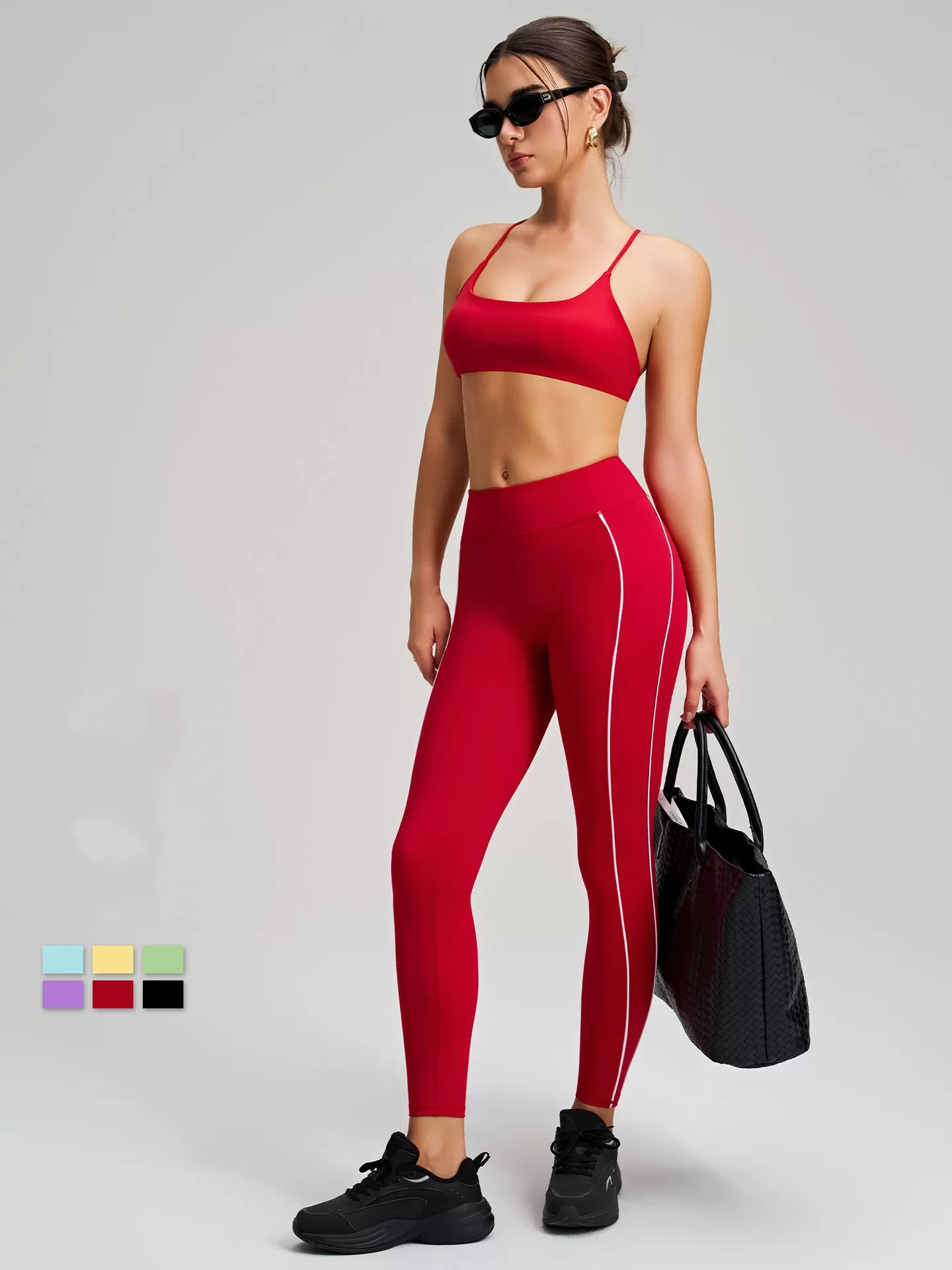 Conjuntos de yoga de 3 piezas suaves y cómodos para mujer, ideales para el gimnasio o actividades físicas. Conjuntos de yoga para mujer para uso deportivo FGBWXD2475+DK3460+CK5460