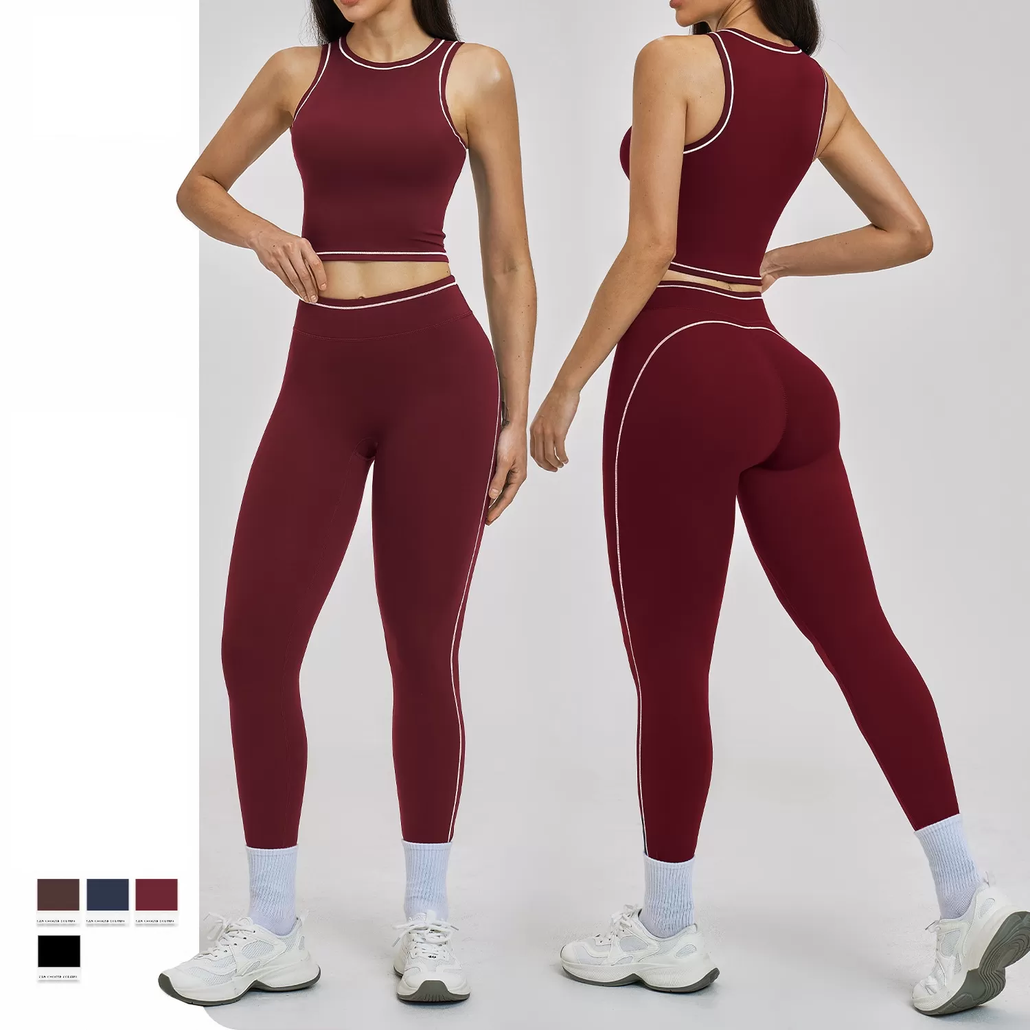 Conjuntos de fitness para mujer de secado rápido, sujetador de yoga con espalda descubierta, leggings de talle alto, conjuntos de gimnasio para mujer FGBTZ3562