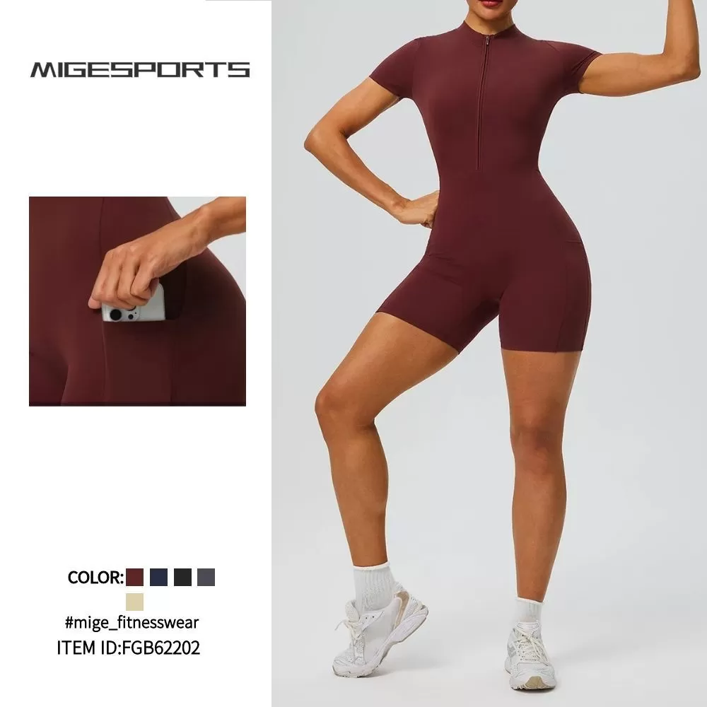 Mono de yoga de control abdominal, alta elasticidad, ropa de gimnasio para mujer, entrenamiento, levantamiento de glúteos, mono de yoga de 1 pieza FGB62202