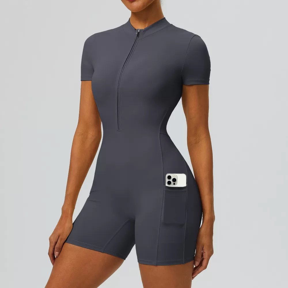 Mono de yoga de control abdominal, alta elasticidad, ropa de gimnasio para mujer, entrenamiento, levantamiento de glúteos, mono de yoga de 1 pieza FGB62202