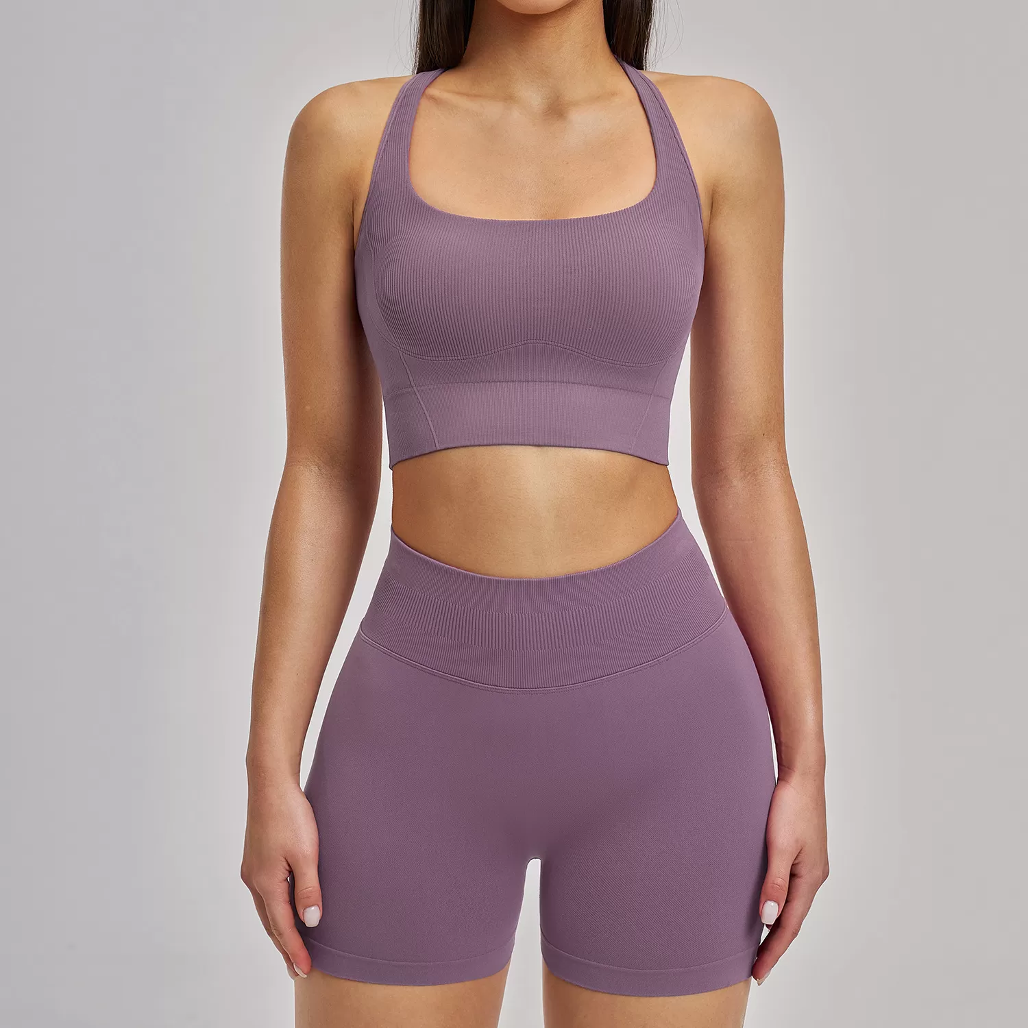 Conjunto de ropa deportiva sin mangas para mujer, de secado rápido y gran elasticidad, ideal para entrenamientos y yoga (FGBTZ5518).