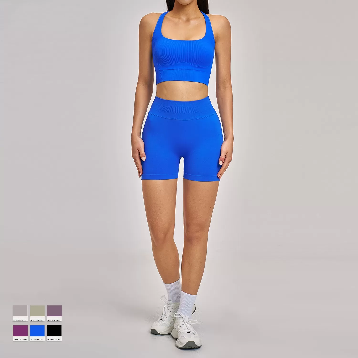 Conjunto de ropa deportiva sin mangas para mujer, de secado rápido y gran elasticidad, ideal para entrenamientos y yoga (FGBTZ5518).