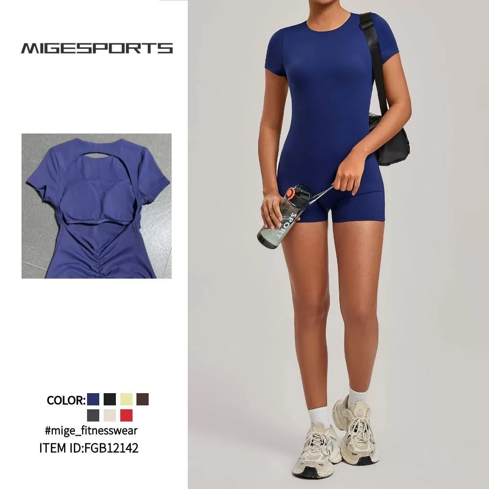 Leggings de yoga de secado rápido para mujer, mono de gimnasio y fitness, mono de yoga de una pieza para mujer FGB12142