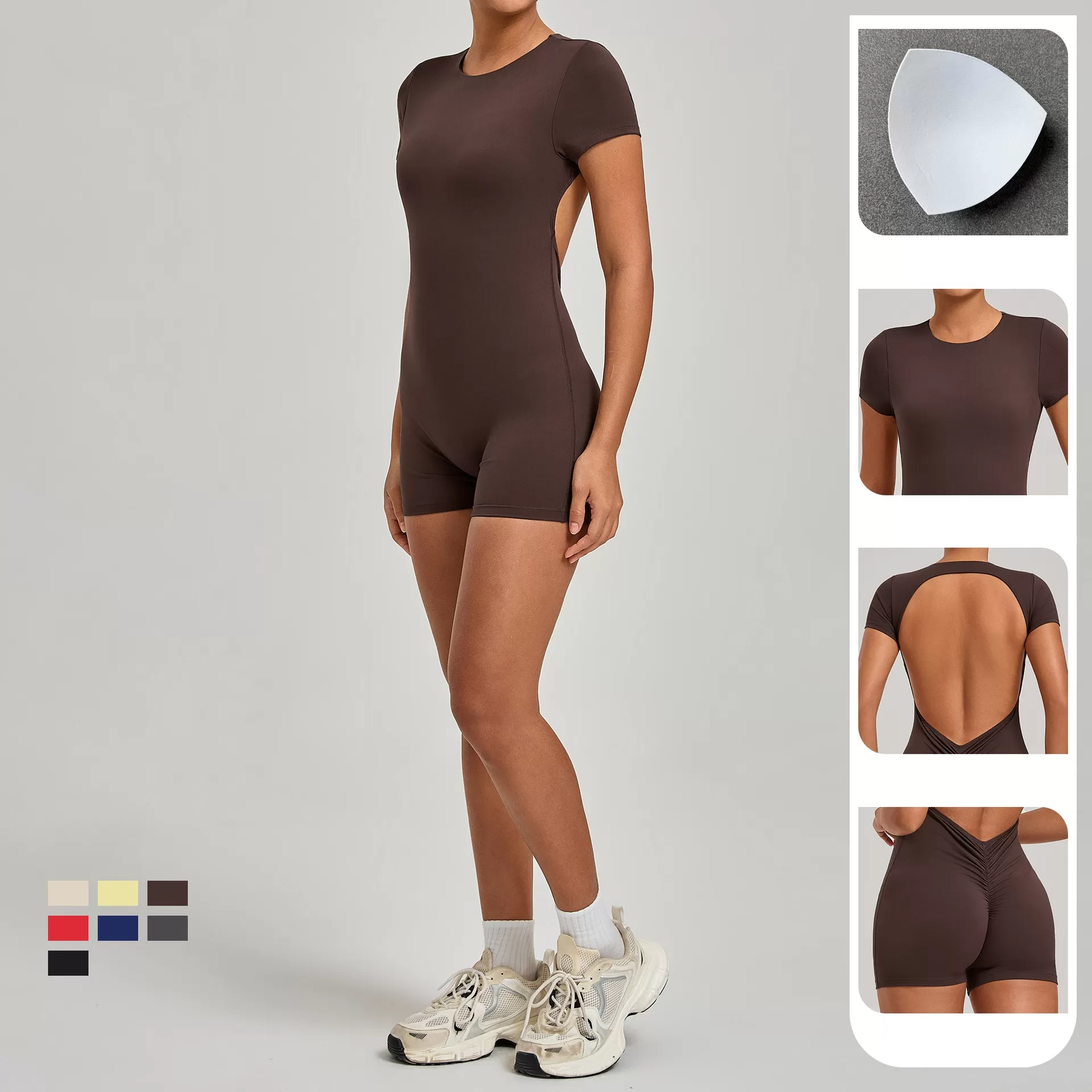 Leggings de yoga de secado rápido para mujer, mono de gimnasio y fitness, mono de yoga de una pieza para mujer FGB12142