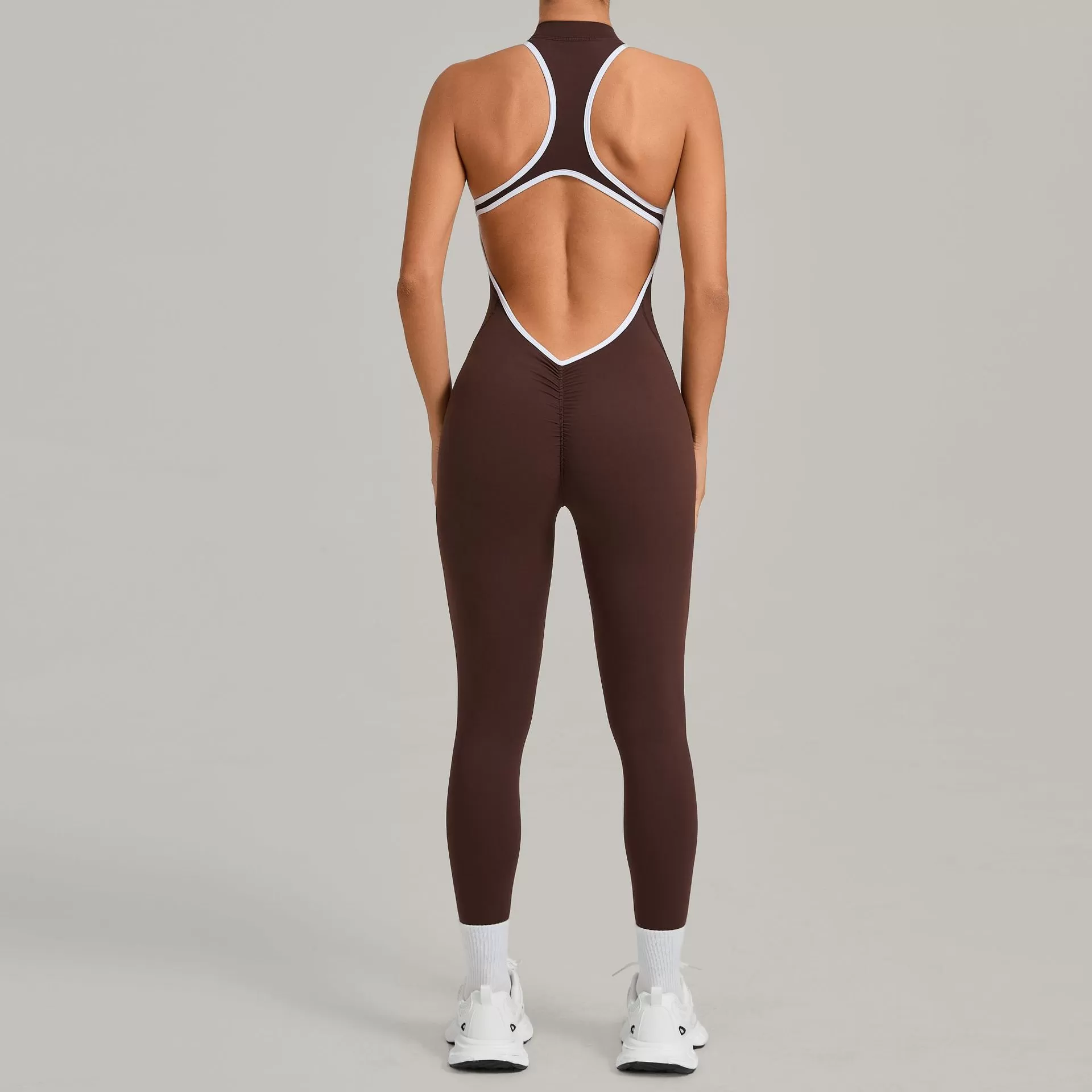 Mono deportivo de mujer con cremallera, mono de yoga, mono de una pieza FGB26231