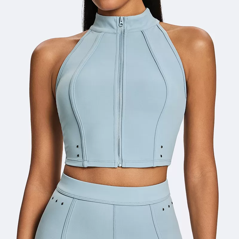 Conjunto de ropa deportiva para mujer: top corto, leggings y traje de yoga. Ropa de entrenamiento de verano. Ropa de gimnasio para mujer. FGBKD245WCB305+KD245WCL910