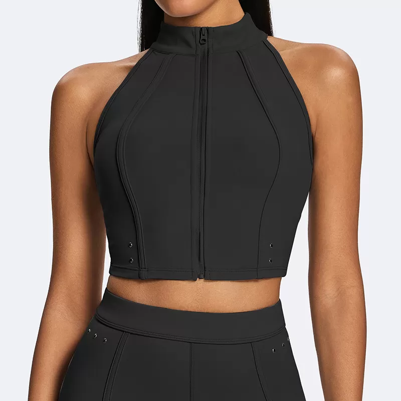 Conjunto de ropa deportiva para mujer: top corto, leggings y traje de yoga. Ropa de entrenamiento de verano. Ropa de gimnasio para mujer. FGBKD245WCB305+KD245WCL910