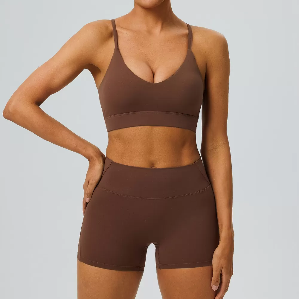 Nuevo conjunto de yoga transpirable hecho a medida para mujer, el más vendido, color liso, conjunto de yoga para mujer, hecho con el mejor material, conjuntos de yoga FGB52749+52461