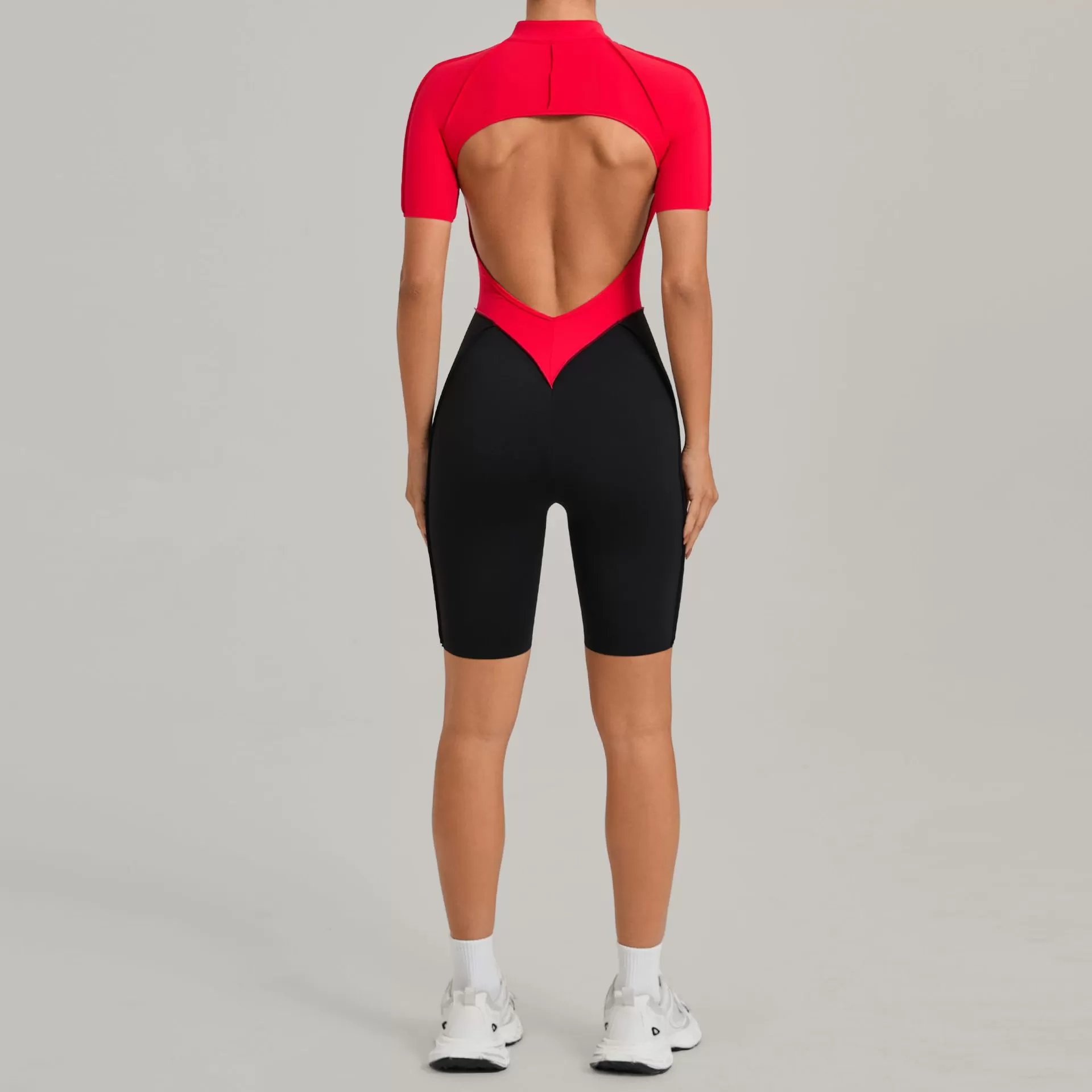 Conjunto de gimnasio y fitness, ropa deportiva de una pieza para yoga, ropa con cremallera frontal, ropa deportiva de una pieza para mujer, mono para mujer, bodys para mujer FGB15573