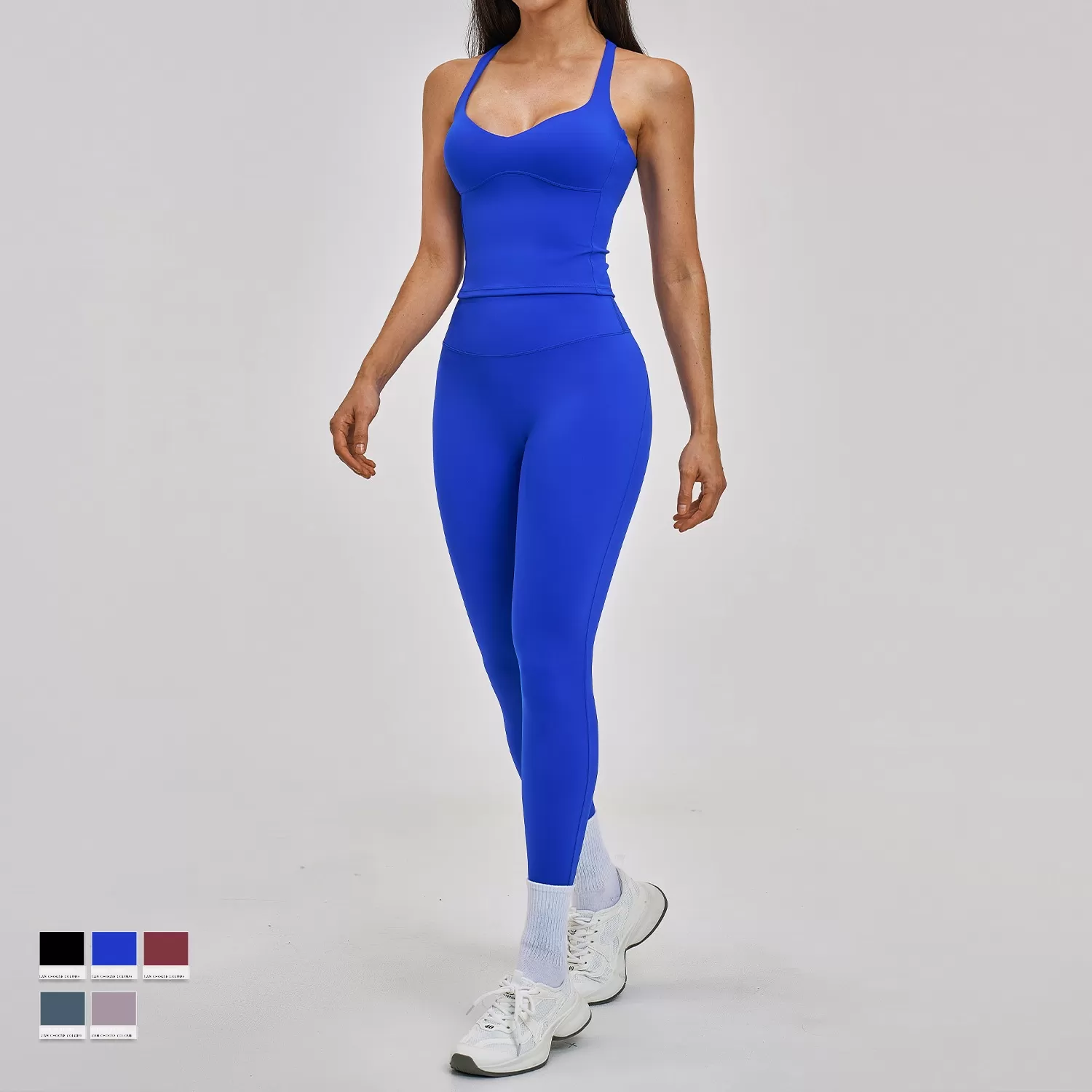 Conjunto de ropa deportiva de yoga para mujer: sujetador deportivo para gimnasio, sujetador de yoga y leggings (FGBTZ2546)