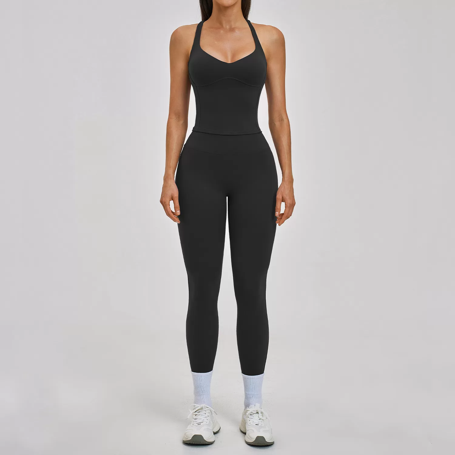 Conjunto de ropa deportiva de yoga para mujer: sujetador deportivo para gimnasio, sujetador de yoga y leggings (FGBTZ2546)
