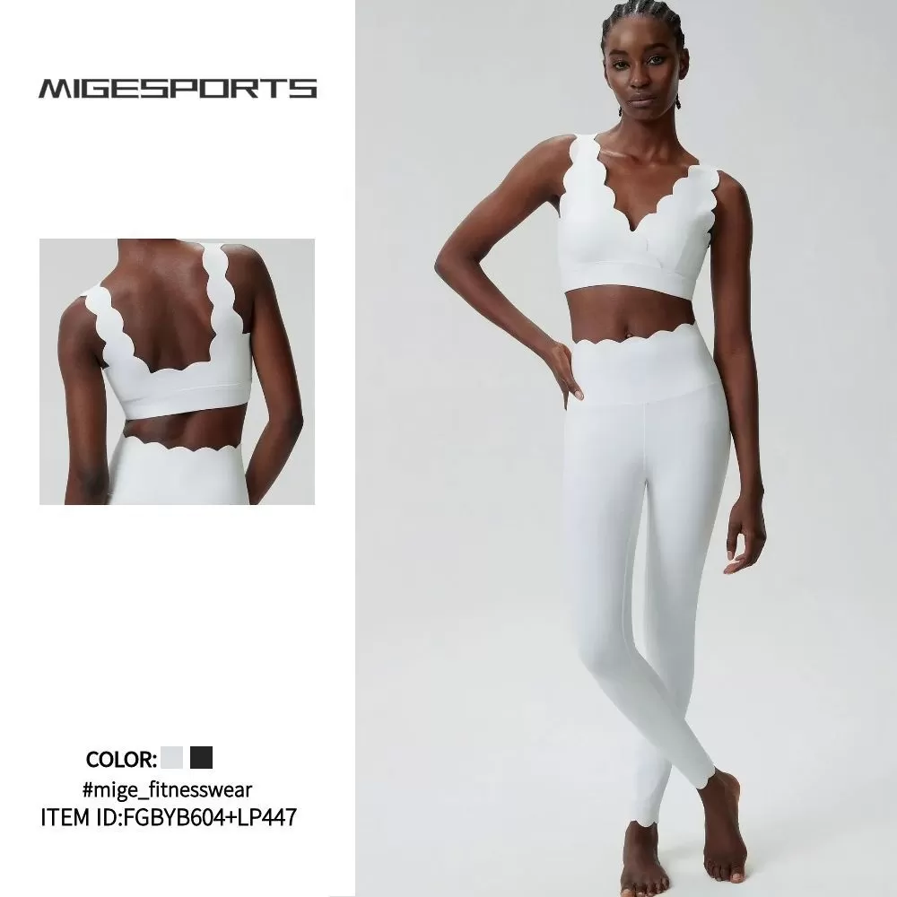 Conjuntos de mallas para yoga, fitness, ropa deportiva para mujer, venta al por mayor de ropa deportiva, ropa para correr, conjunto de leggings, ropa de gimnasio para mujer, ropa de yoga FGBYB604+LP447