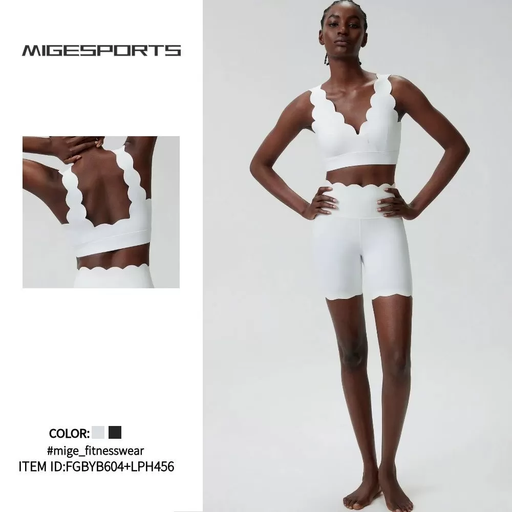 Conjunto de yoga de nuevo estilo para mujer, deportivo, de cintura alta, para entrenamiento en gimnasio FGBYB604+LPH456