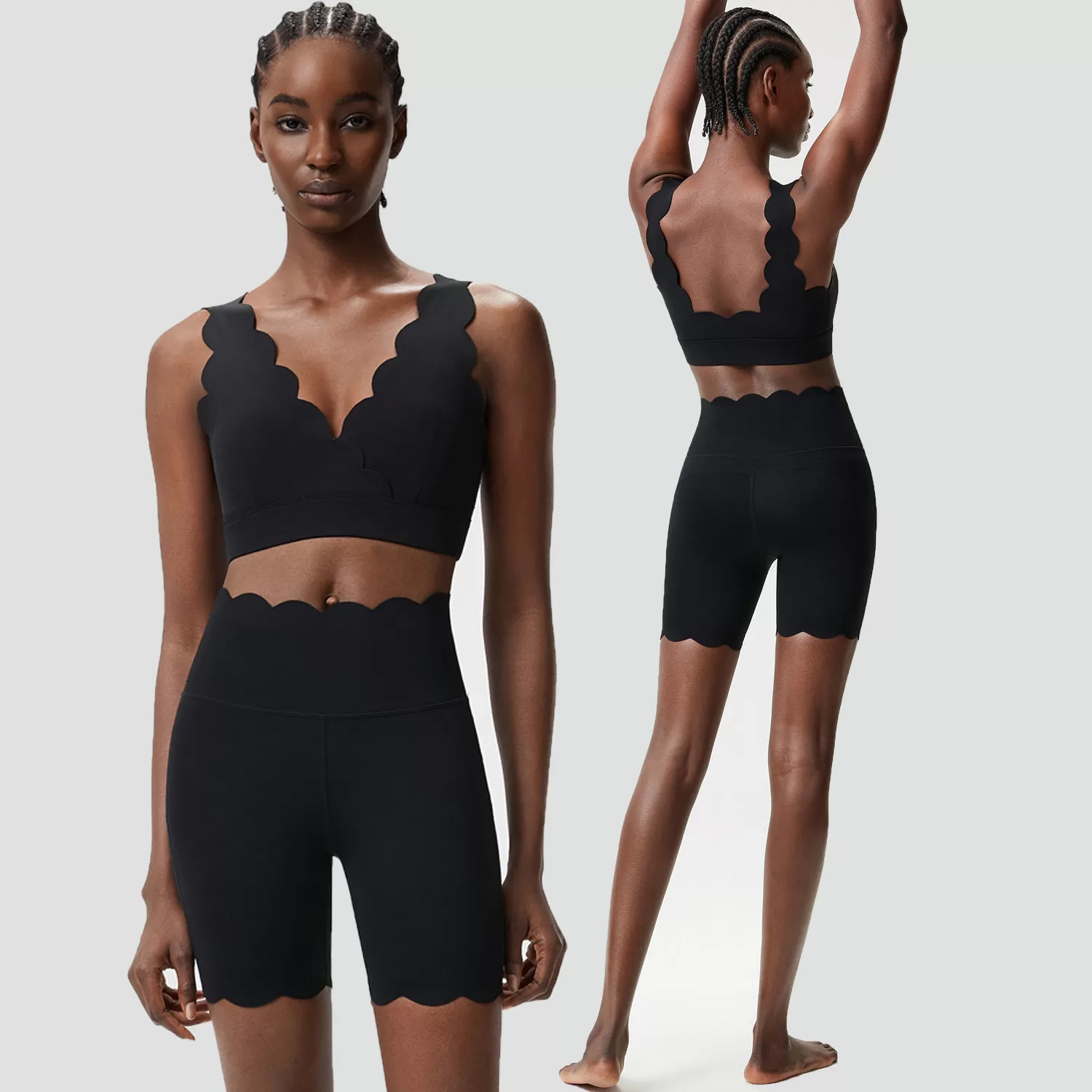 Conjunto de yoga de nuevo estilo para mujer, deportivo, de cintura alta, para entrenamiento en gimnasio FGBYB604+LPH456