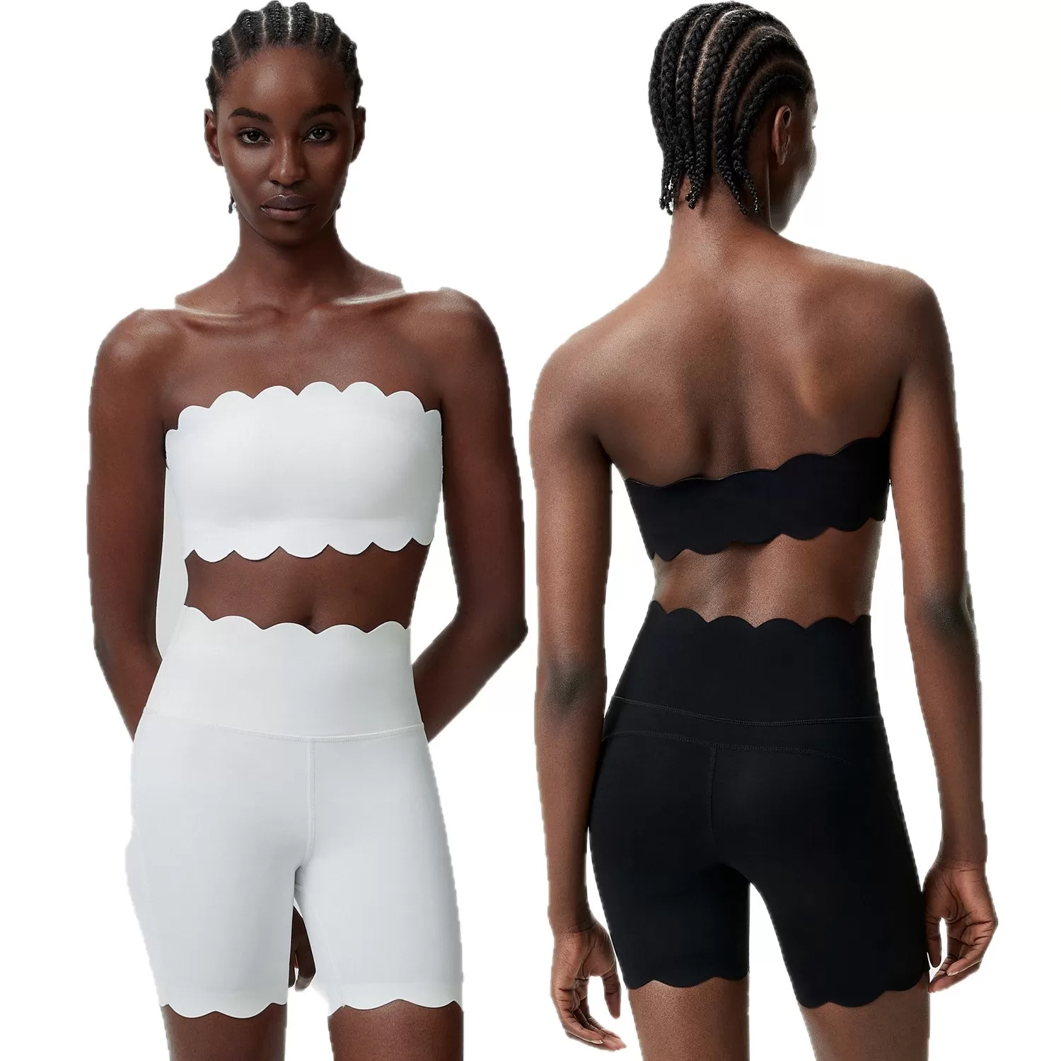 Conjunto de ropa deportiva para mujer, liso, de secado rápido, transpirable, para yoga, gimnasio, con shorts y sujetador deportivo FGBYB608+LPH456
