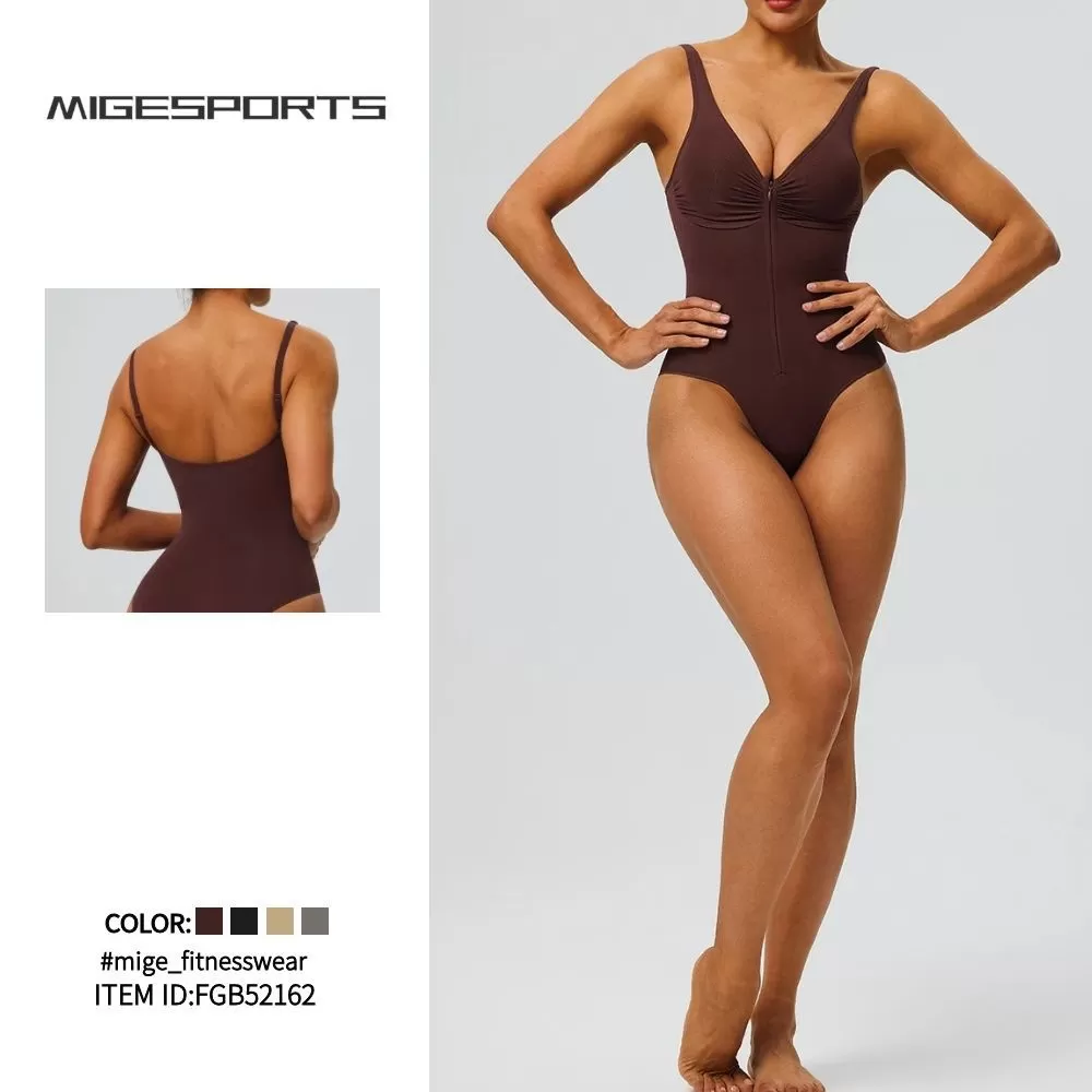 Body tipo camisola sin espalda, transpirable y sin costuras, de alta calidad, para mujer, faja moldeadora tipo tanga, prenda moldeadora adelgazante FGB52162