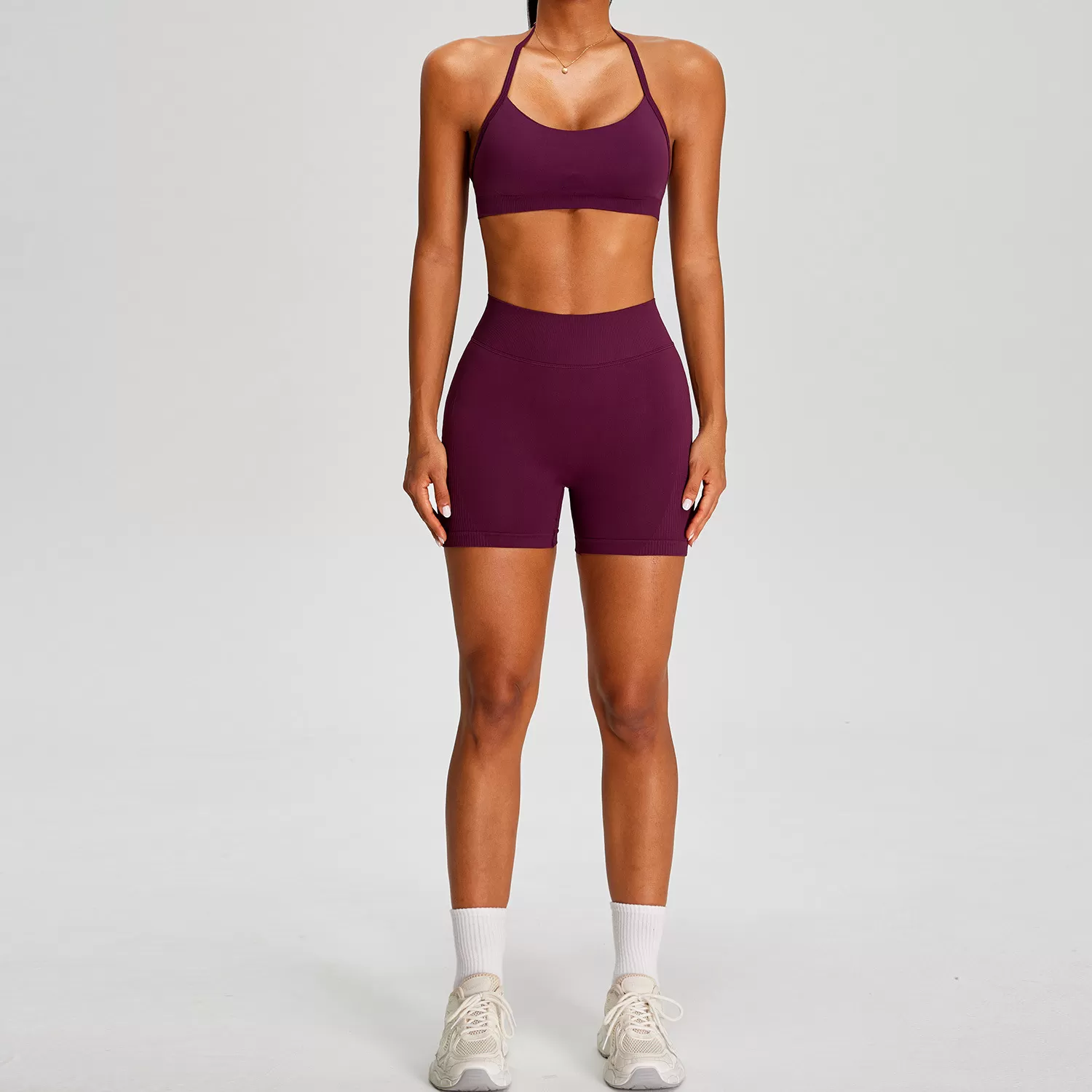 Conjunto deportivo de yoga y ropa de gimnasio ajustada para entrenamiento y fitness FGBMS0228Y