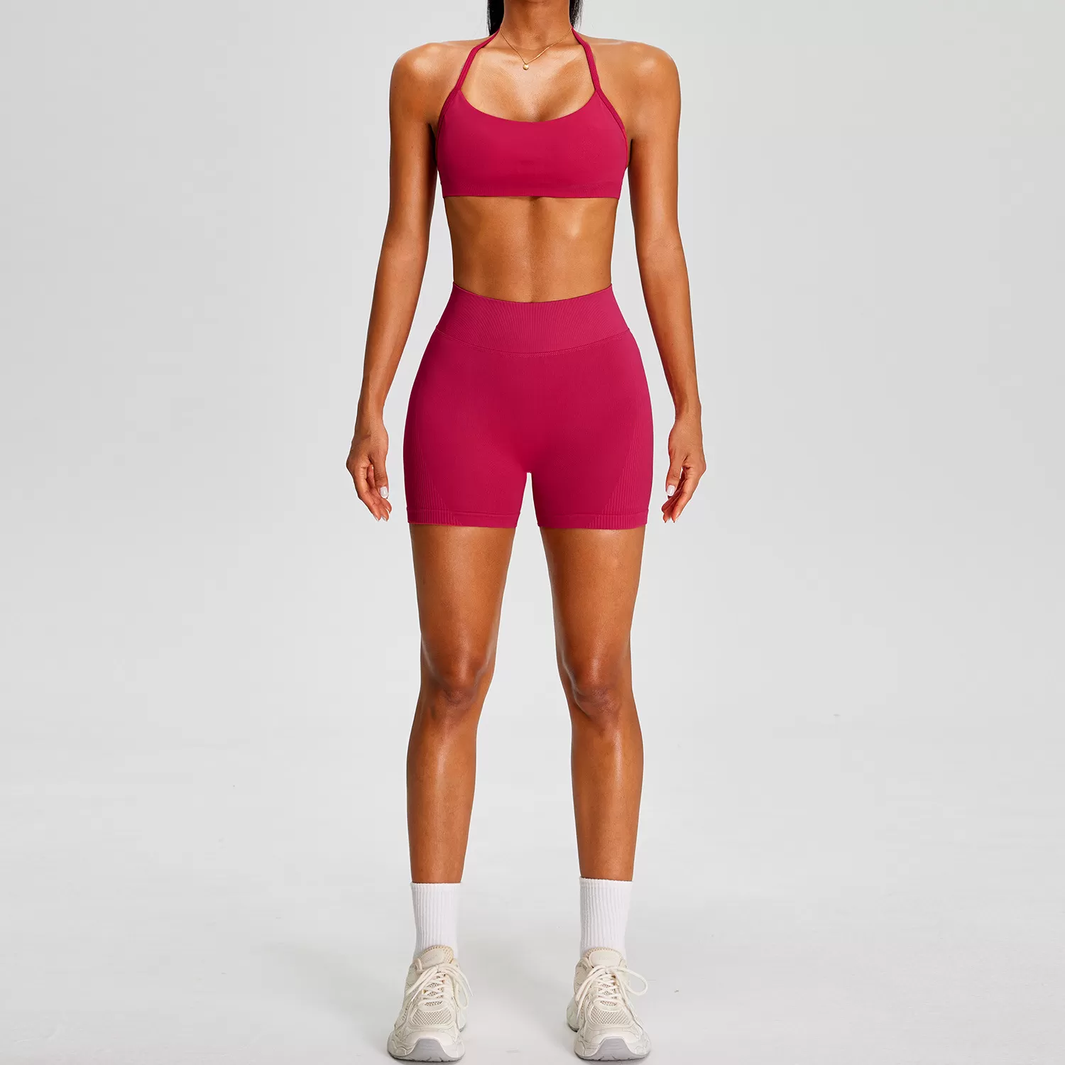 Conjunto deportivo de yoga y ropa de gimnasio ajustada para entrenamiento y fitness FGBMS0228Y