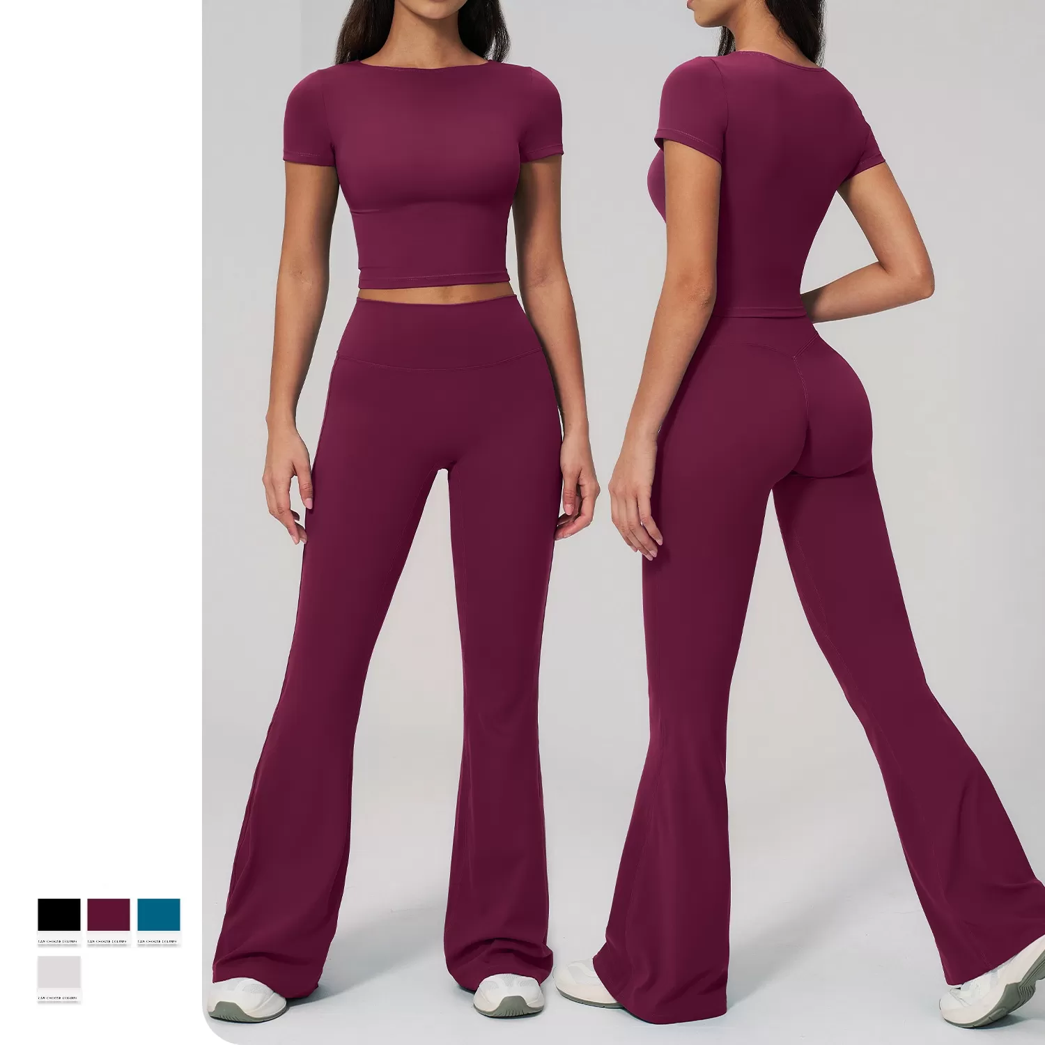 Women's Activewear Sports Gym Set Yoga Sets Breathable Lightweight for Running Fitness Pants Top FGBTZ2551