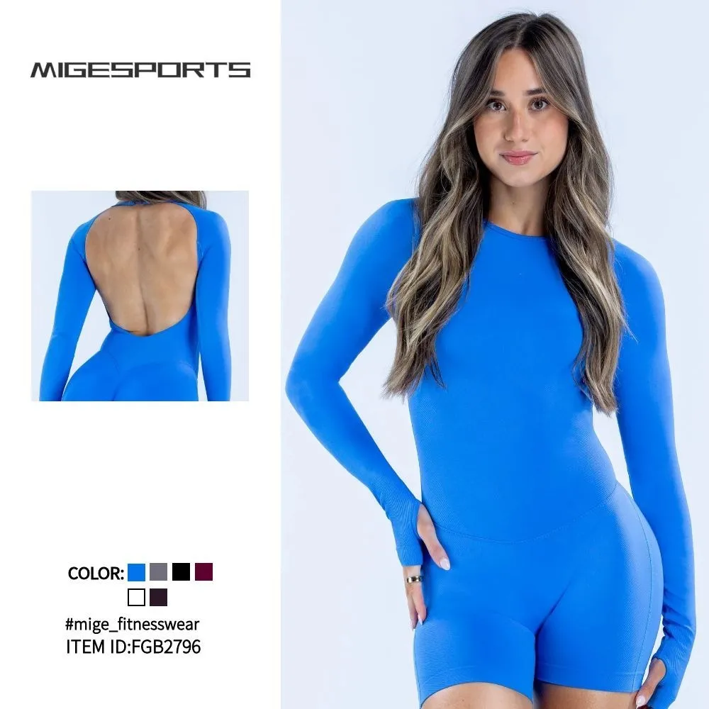 Body deportivo para gimnasio, ropa deportiva para mujer, shorts push-up, mono de yoga, ropa de entrenamiento, ropa deportiva sin costuras FGB2796