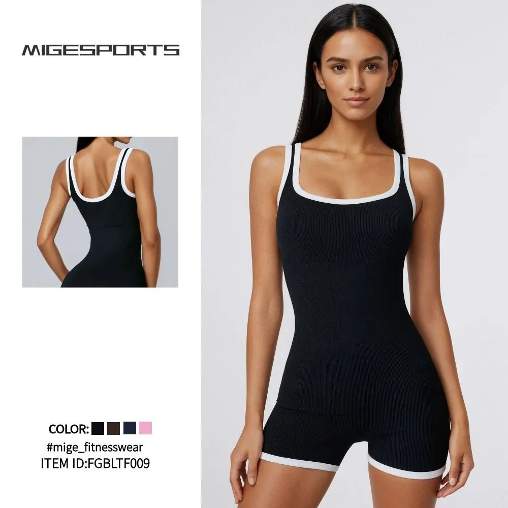 Mono deportivo de yoga y fitness para mujer de secado rápido con pecho FGBLTF009