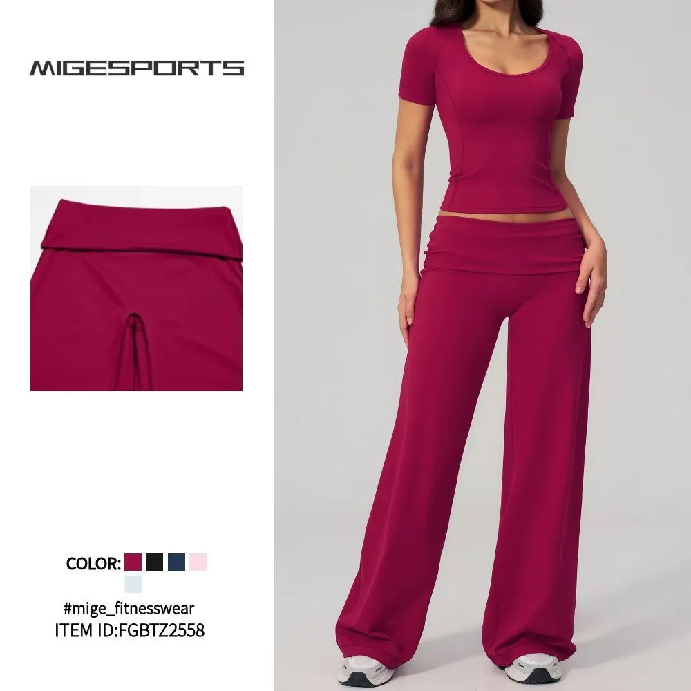 Conjunto deportivo de yoga, ropa de fitness y yoga, conjunto ajustado para gimnasio y entrenamiento para mujeres FGBTZ5558