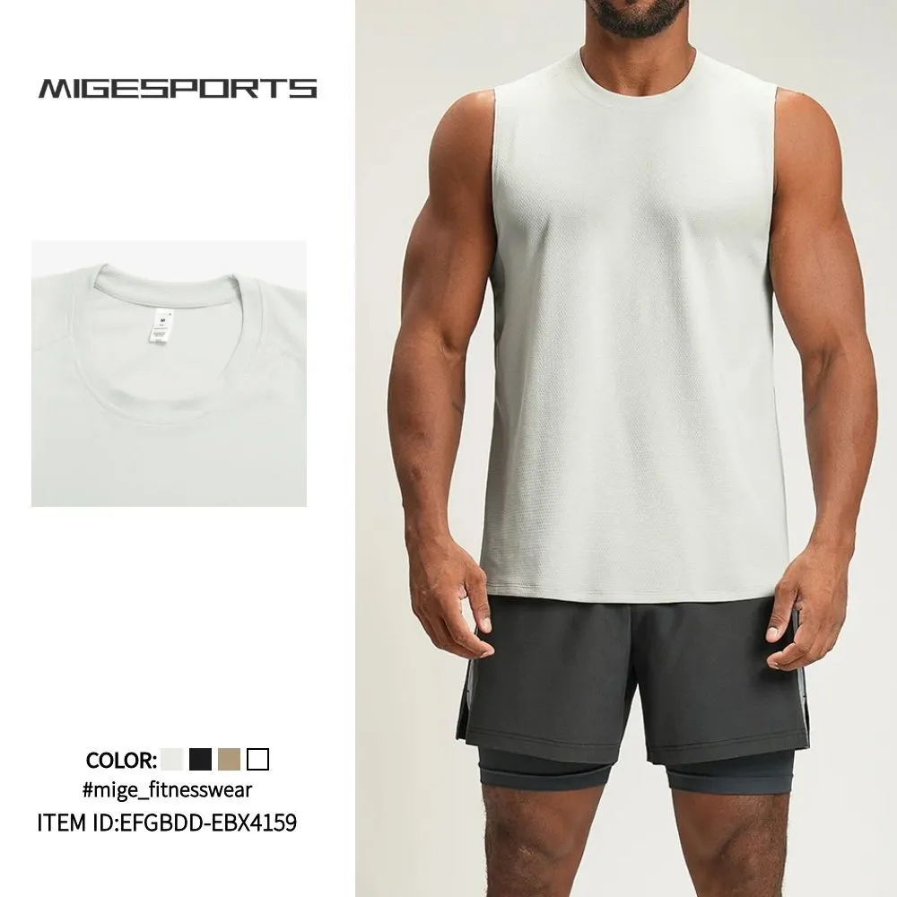 Chaleco deportivo transpirable sin mangas para hombre, ideal para correr al aire libre EFGBDD-EBX4159