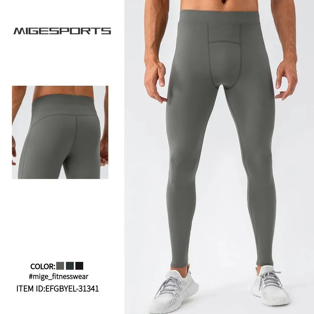 Pantalones deportivos de secado rápido para hombre, mallas de compresión de alta elasticidad y calidad para correr (EFGBYEL-31341)