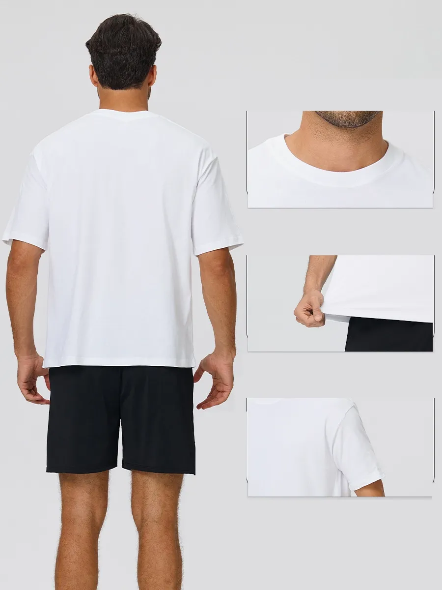 Camiseta deportiva de secado rápido para hombre, 100 % algodón, informal y transpirable, ideal para hacer ejercicio. EFGBYEL-D62001