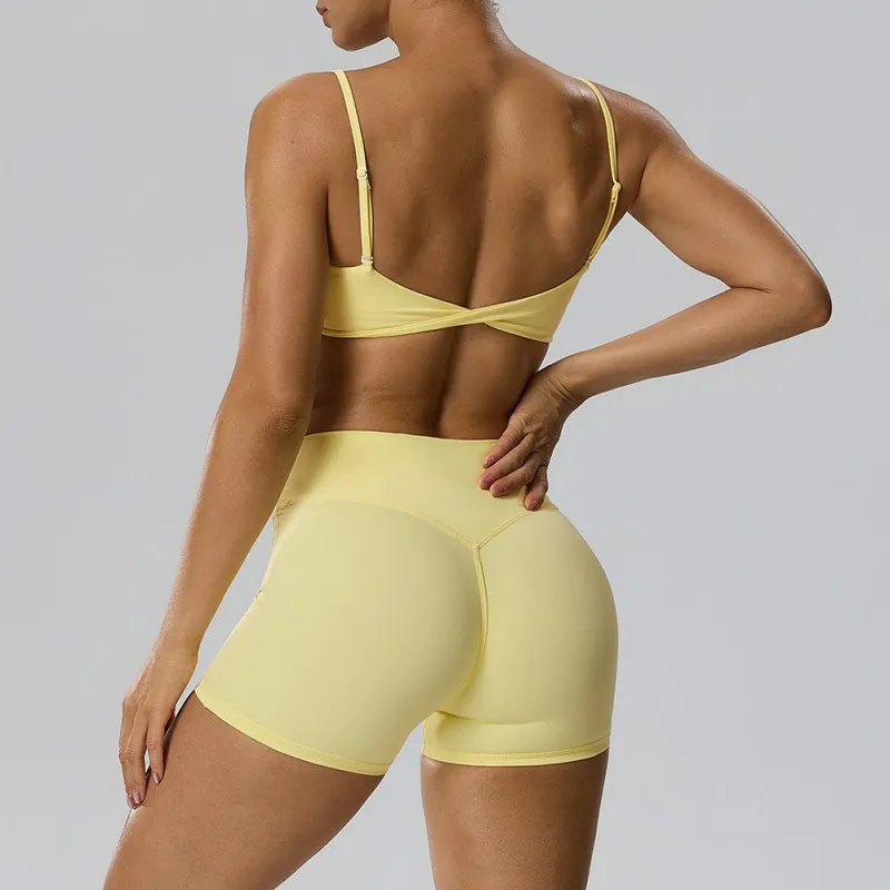 Conjunto de sujetador y shorts de tacto suave