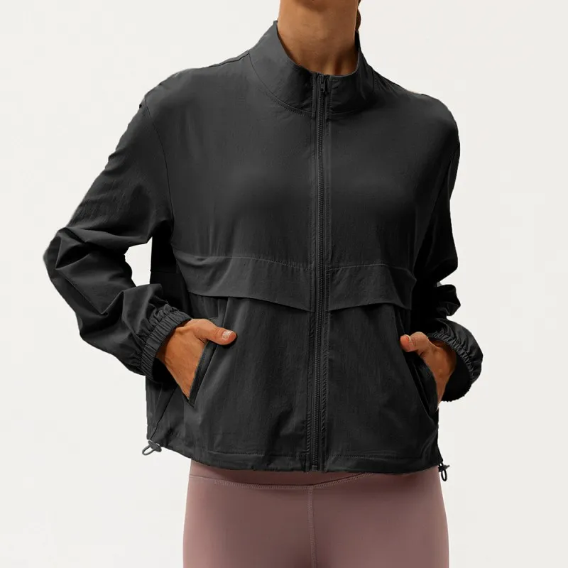 Chaqueta de yoga transpirable para mujer, ideal para fitness, gimnasio y deportes (FGB22617)
