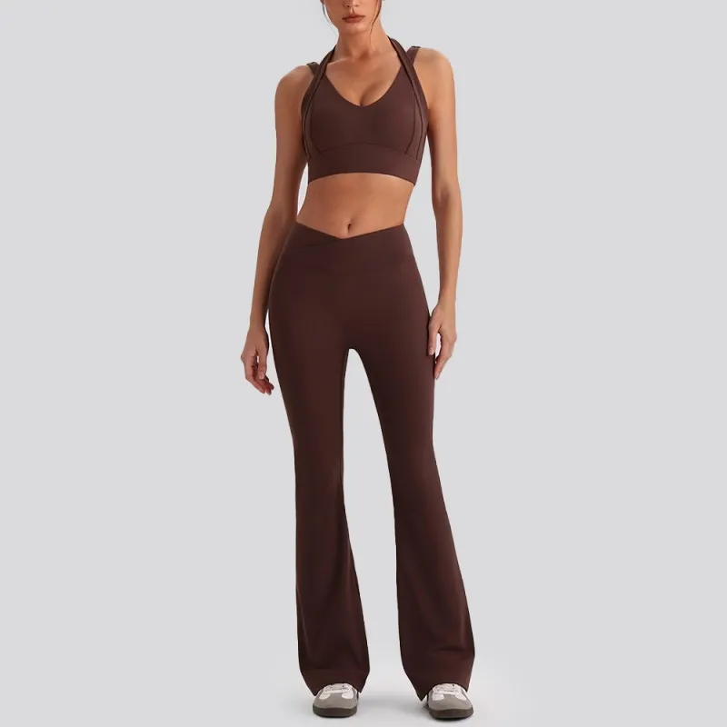 Conjunto de ropa deportiva para gimnasio, ropa de yoga, sujetador, chaqueta, top corto ajustado, traje casual de fitness para mujer, conjuntos de yoga FGBYW610+YW612+KW473