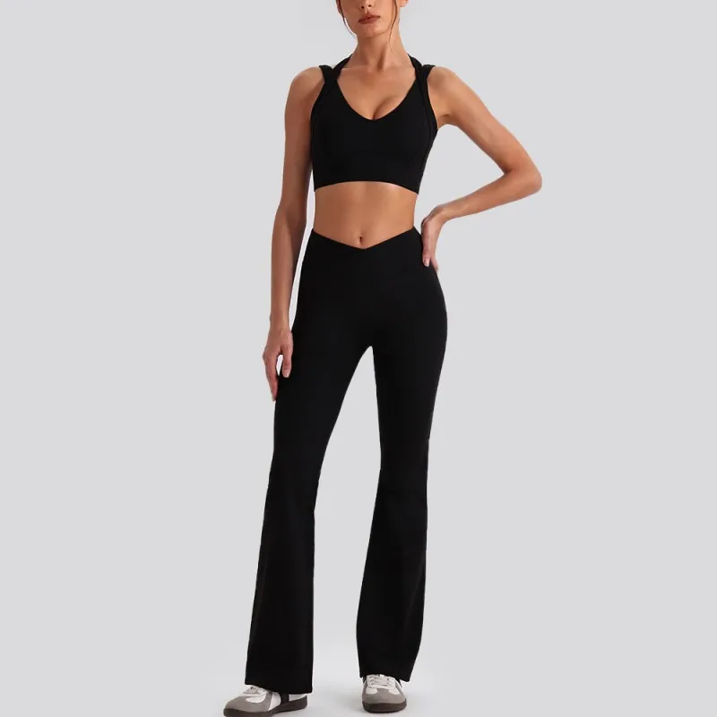 Conjunto de ropa deportiva para gimnasio, ropa de yoga, sujetador, chaqueta, top corto ajustado, traje casual de fitness para mujer, conjuntos de yoga FGBYW610+YW612+KW473