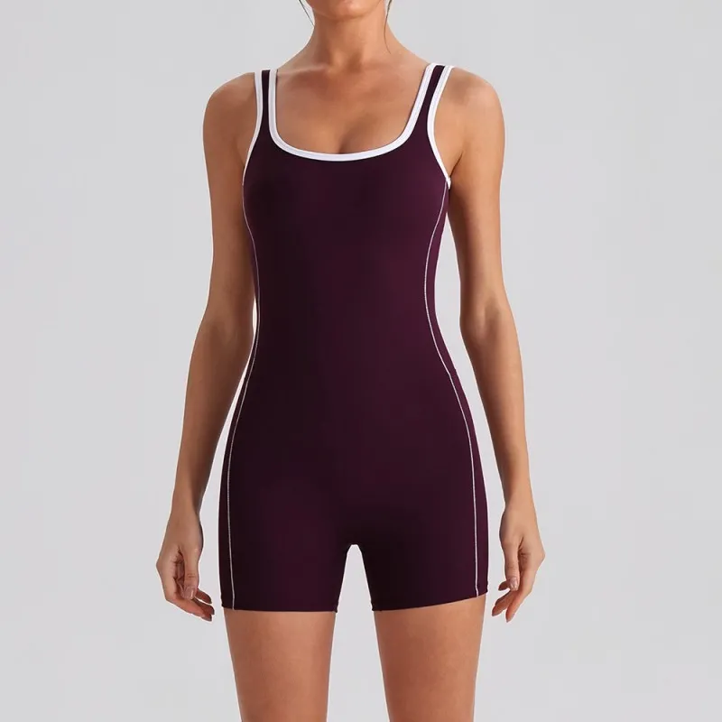 Mono de yoga para mujer, sin espalda, de spandex/nylon, elástico en cuatro direcciones, de secado rápido, con control de abdomen y efecto levantamiento de glúteos. Mono deportivo de una pieza FGYW1028L