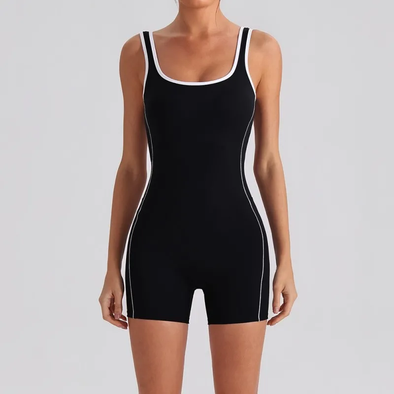 Mono de yoga para mujer, sin espalda, de spandex/nylon, elástico en cuatro direcciones, de secado rápido, con control de abdomen y efecto levantamiento de glúteos. Mono deportivo de una pieza FGYW1028L
