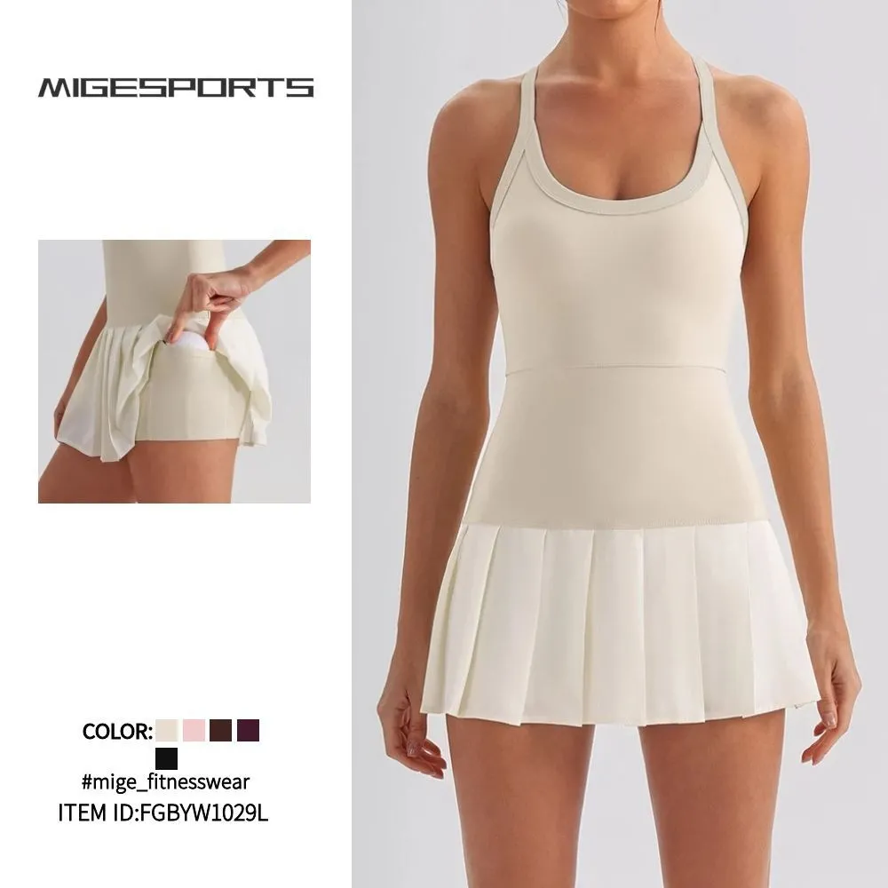 Faldas deportivas transpirables para exteriores, ideales para tenis, correr, yoga y fitness para mujer (FGBYW1029L)
