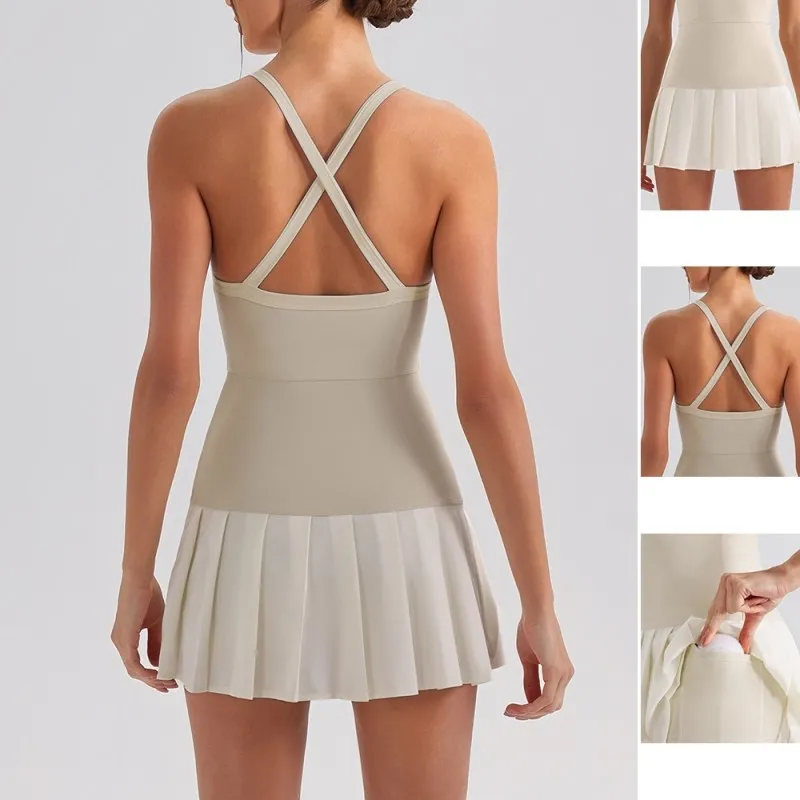 Faldas deportivas transpirables para exteriores, ideales para tenis, correr, yoga y fitness para mujer (FGBYW1029L)