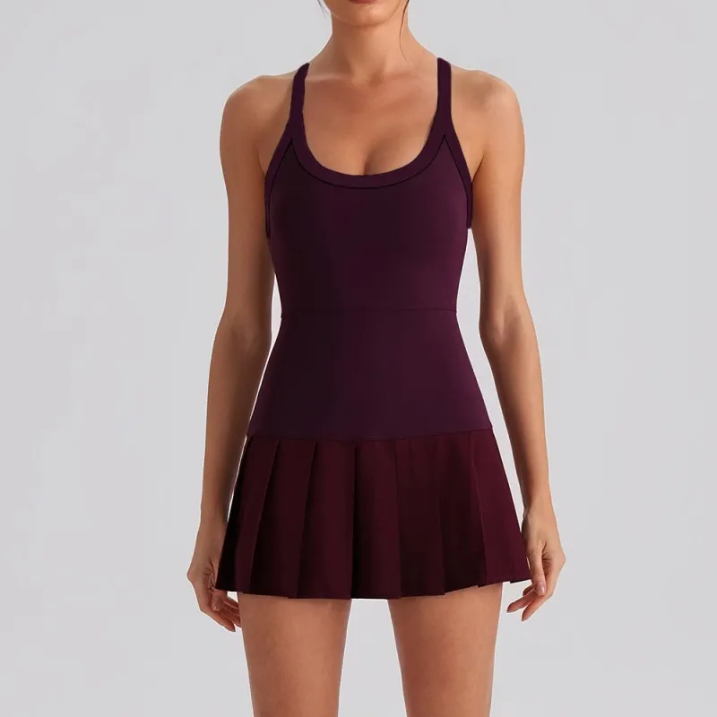 Faldas deportivas transpirables para exteriores, ideales para tenis, correr, yoga y fitness para mujer (FGBYW1029L)