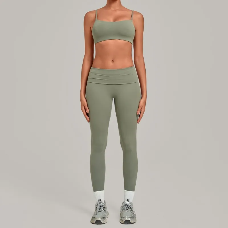 Sujetador y leggings verdes