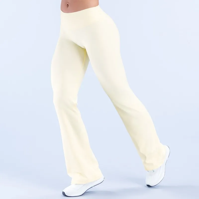 Pantalones de yoga con control de glúteos, leggings de corte bota, pierna ancha elástica, pantalones deportivos de yoga FGBRXW3013