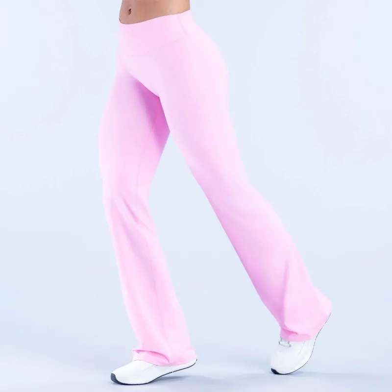 Pantalones de yoga con control de glúteos, leggings de corte bota, pierna ancha elástica, pantalones deportivos de yoga FGBRXW3013