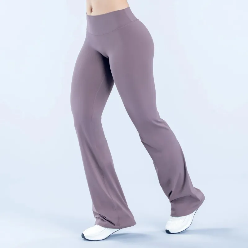 Pantalones de yoga con control de glúteos, leggings de corte bota, pierna ancha elástica, pantalones deportivos de yoga FGBRXW3013