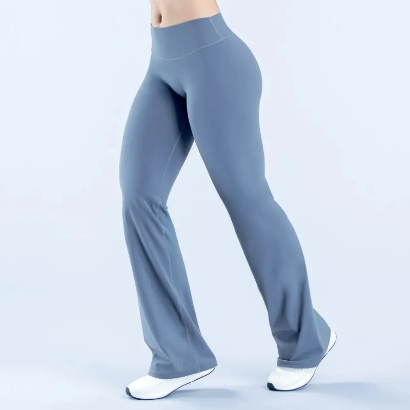 Pantalones de yoga con control de glúteos, leggings de corte bota, pierna ancha elástica, pantalones deportivos de yoga FGBRXW3013